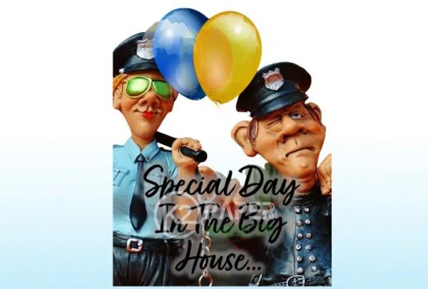 K2 spice birthday card – infused Big House card for sale